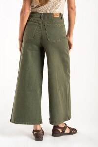 Wide Leg Lavado Oliva
