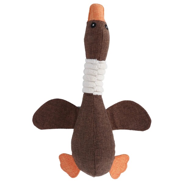 Juguete Peluche Perro Mascota Masticable Pato Calidad Color Variante Marron