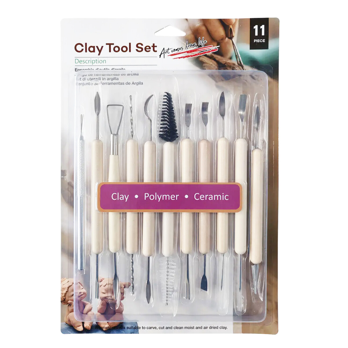 Estecas de Madera para ceramica 11 pcs 