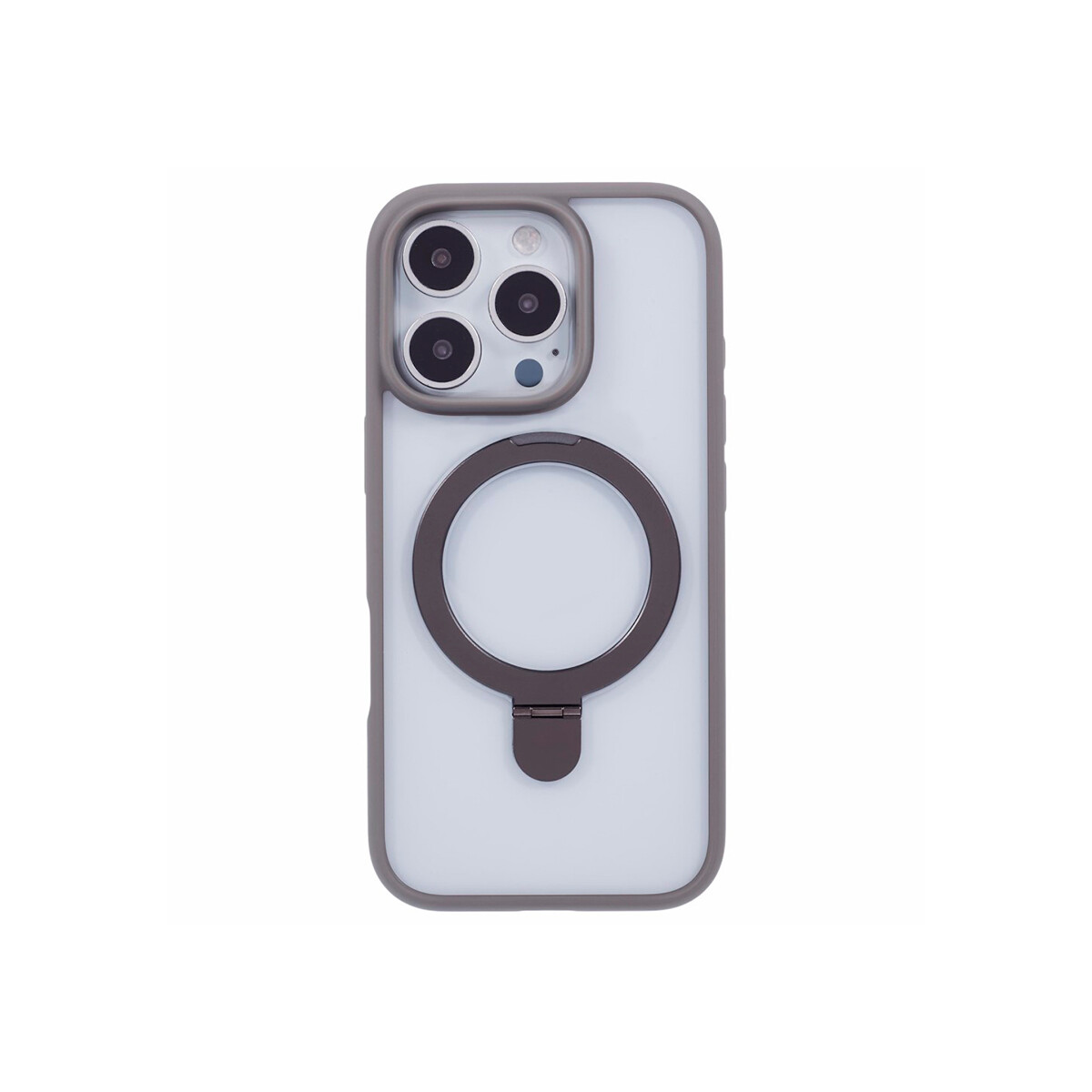 Protector para iPhone 16 Pro Max soporte color gris 