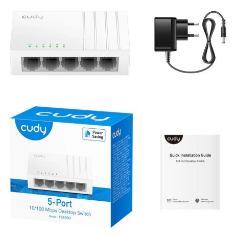 Switch Cudy 10/100 Mbps 5 Puertos Blanco 001