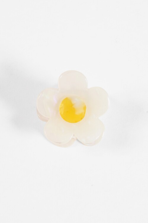 Broche margarita blanco