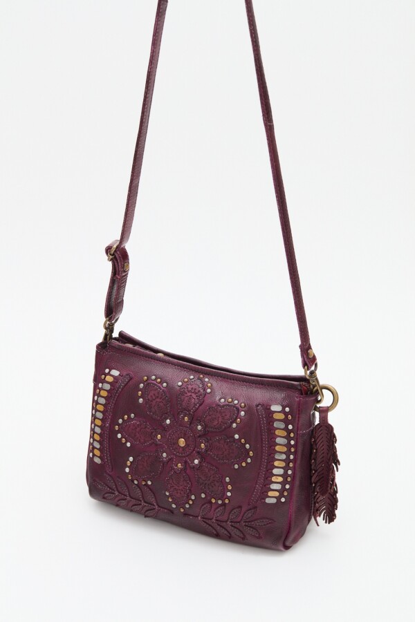 Cartera Flower Mandala Bordo