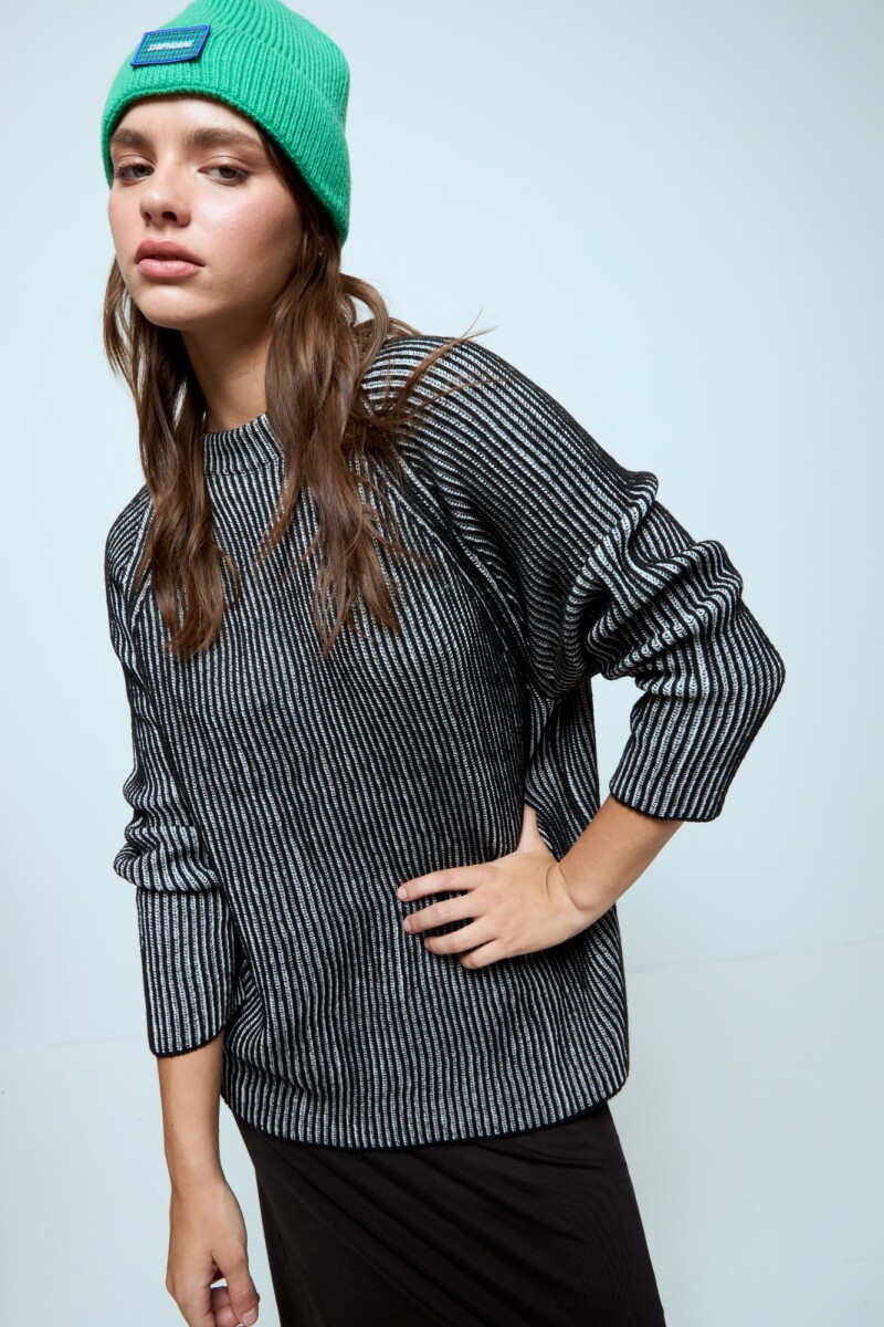 Sweater con lurex negro
