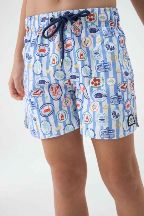 SHORT OLIVER NIÑO ESTAMPADO Peces