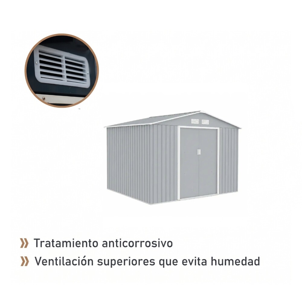 Galpón prefabricado Reforzado 2 Puertas ARCHER E Aluminio
