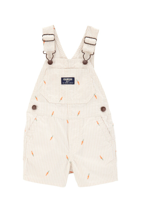 Enterito corto de algodón, diseño zanahorias Sin color