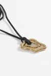 Collar cord dije irregular acero dorado