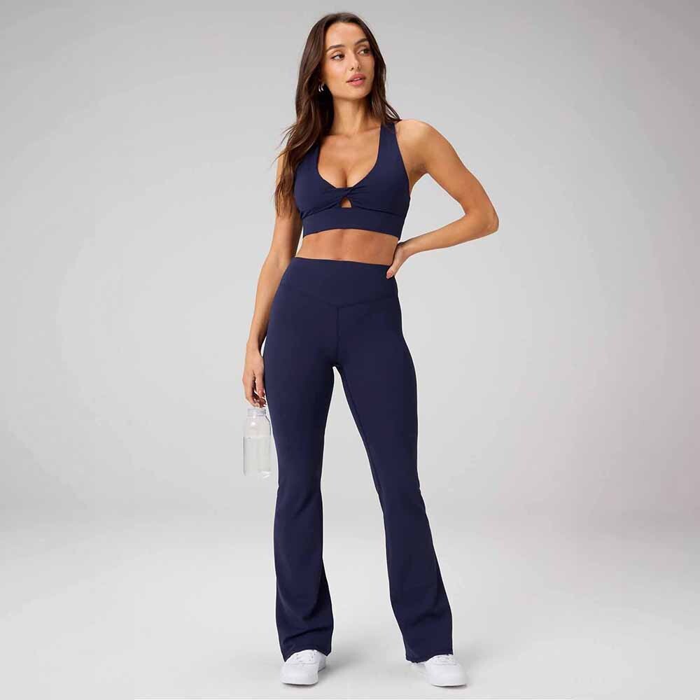 Pantalón Pureluxe High-Waisted Tlc Kick Flare Mujer Deep Navy