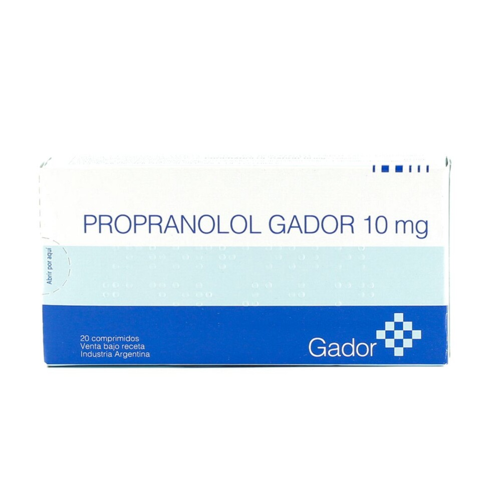 PROPRANOLOL GADOR 10 MG CJ X 20 COMP. única