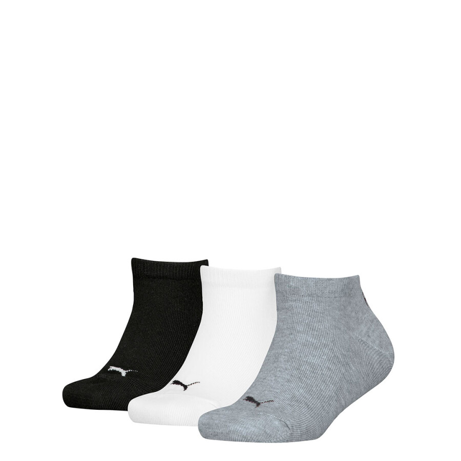 Medias Unisex Puma Plain Sneaker Socks Negro - Blanco - Gris