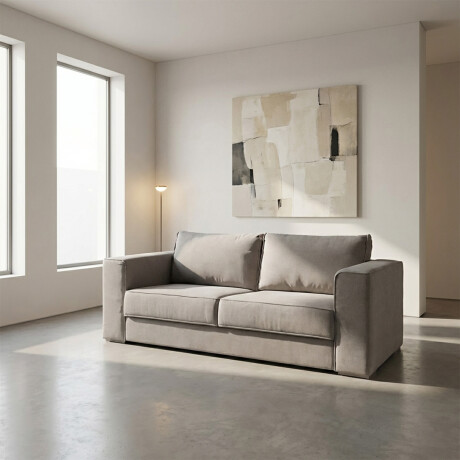 Sofá Olimpus - Microfibra - 3 cuerpos Kruger 02-152 (Beige)