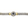 Pulsera Circulo-Plata y Oro-Piedra Onix-PU5080 conpiedra