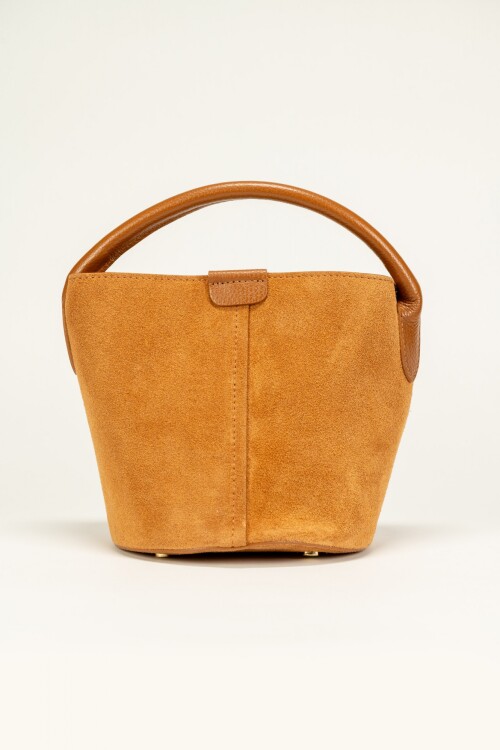 Mini cartera gamuza Tostado