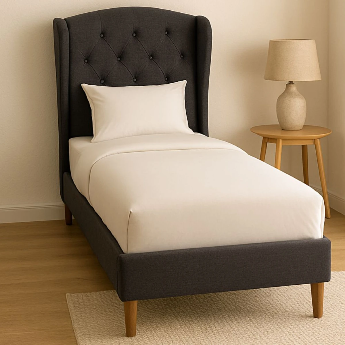Cama 1 plaza con respaldo 