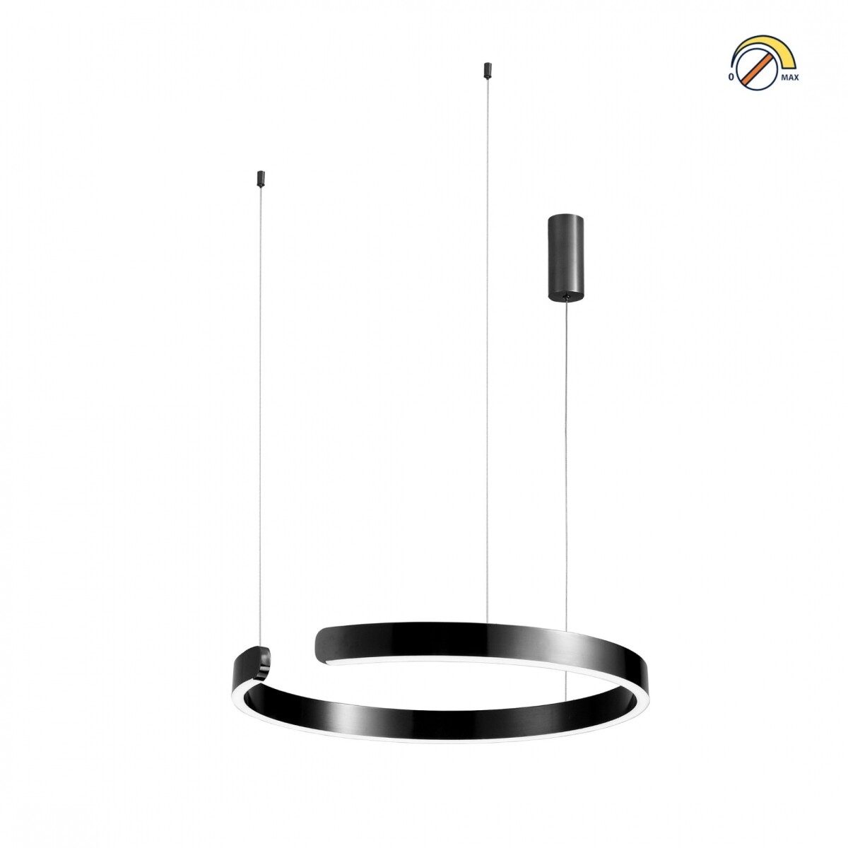 Luminaria de susp. Led circular con corte, 60W Dimerizable, 60cm 