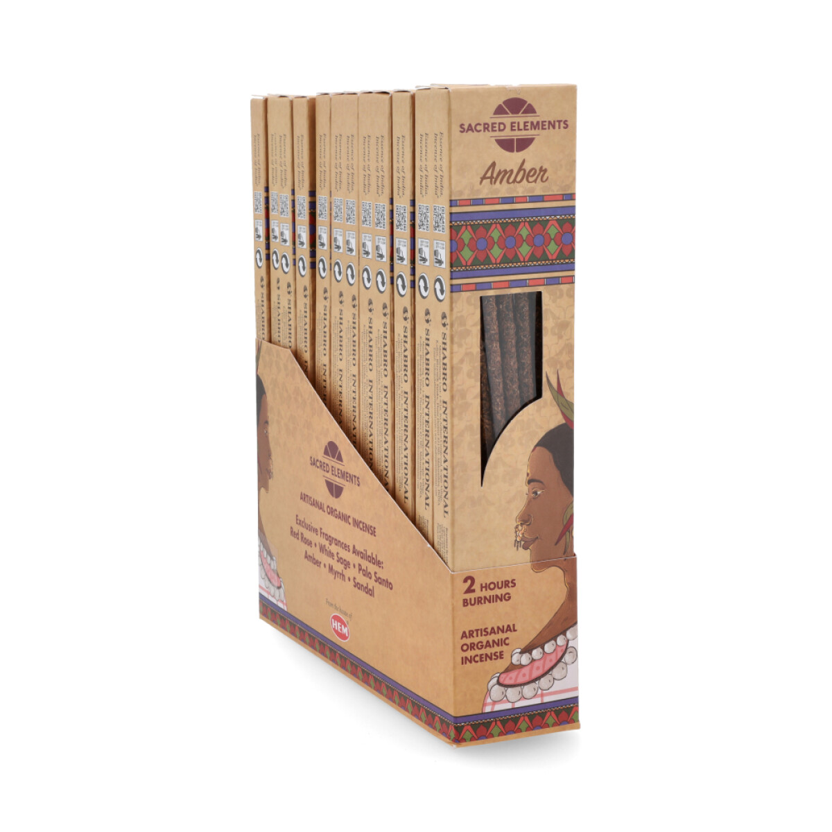 INCIENSO HEM ELEMENTOS SAGRADOS CAJA X12 - Ambar 