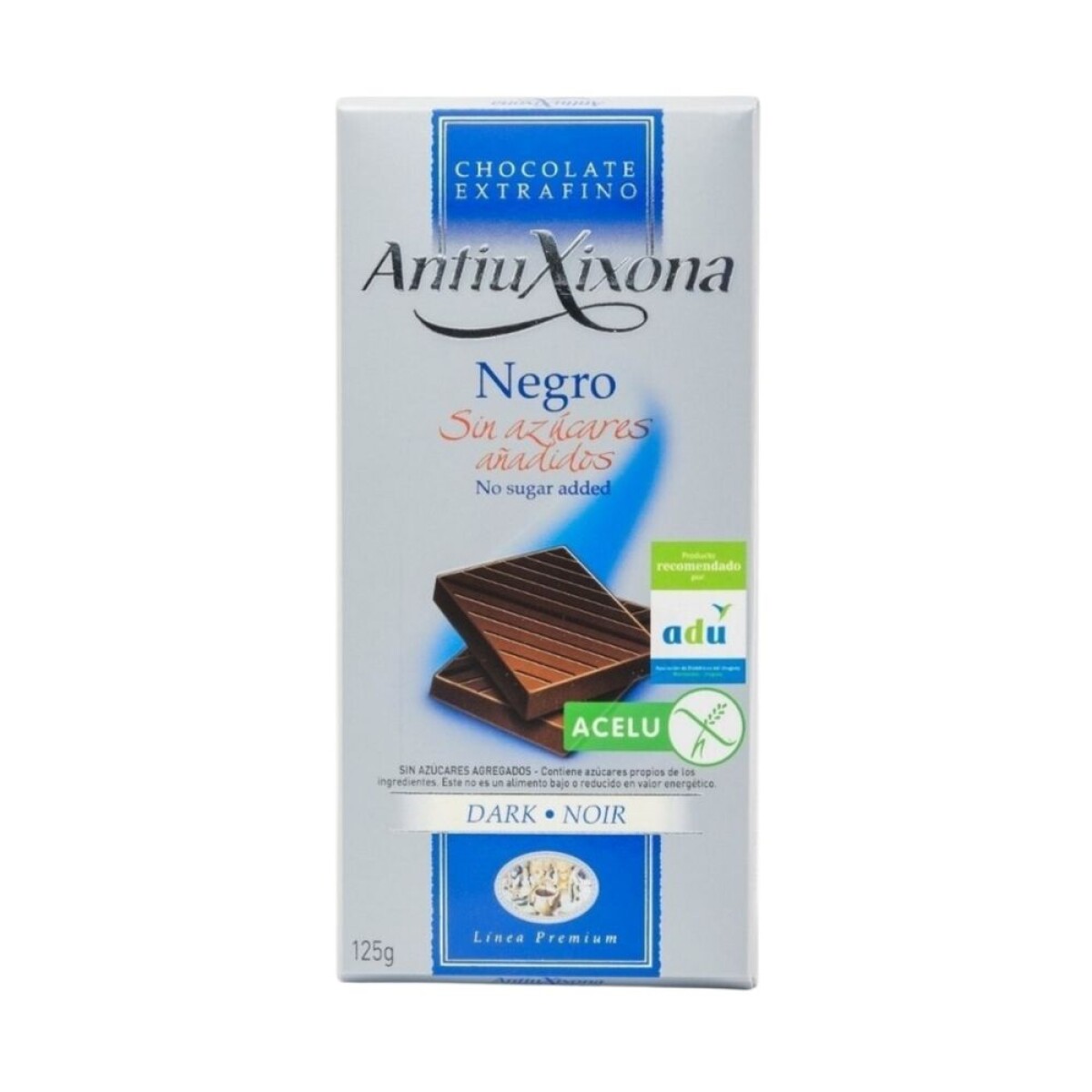 Chocolate Negro Sin Azúcar Y Sin Gluten AntiuXixona 