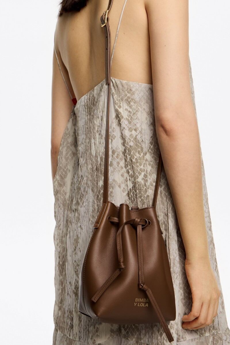 BOLSO BUCKET Marron