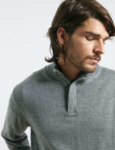 470416 SWEATER HARRY Gris Medio Melange