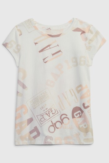Remera Manga Corta Logo Gap Niña Gap Logo Multi