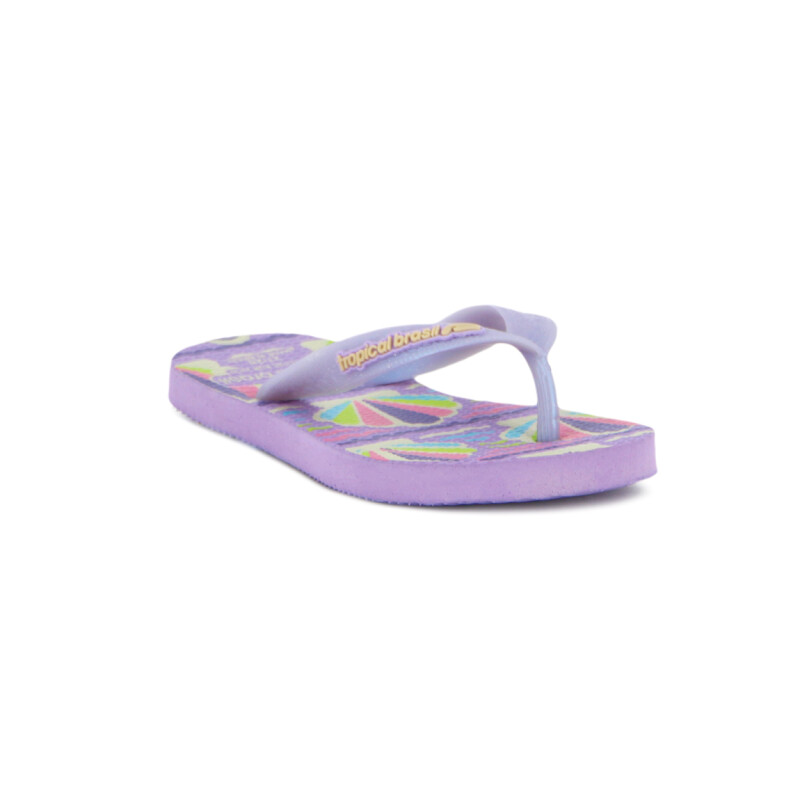 Tropical Brasil Ojota Infantil De Niña - Lila/lila Lila-lila