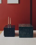 Mesa auxiliar Sorein de mármol verde 40 x 40 cm Mesa auxiliar Sorein de mármol verde 40 x 40 cm
