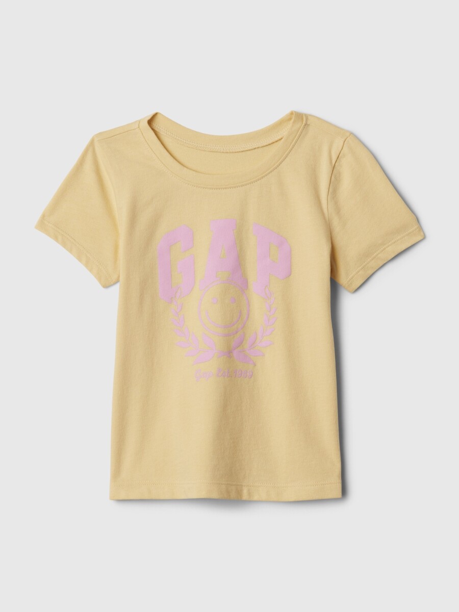 Remera Logo Gap Toddler Niña - New Chamois 
