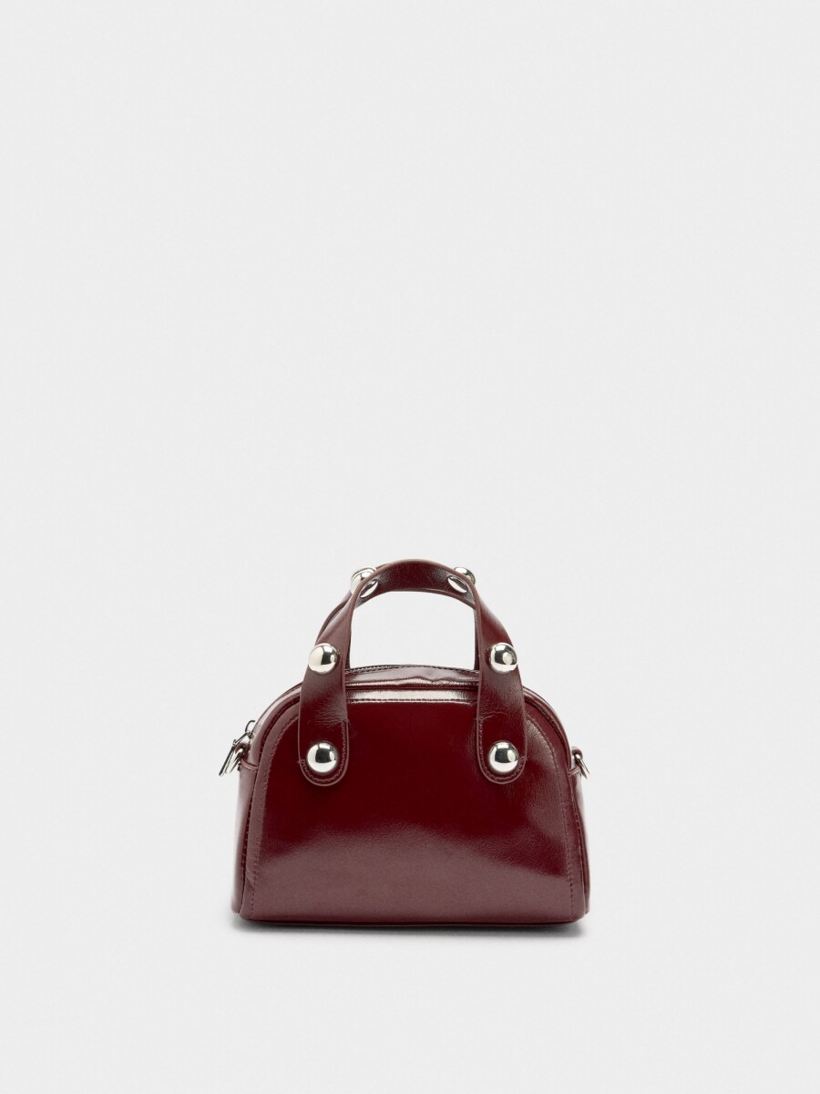 Bolso Tote Con Esferas burdeos