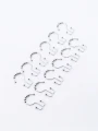 SET DE GANCHOS CORTINA DOBLES PLATEADO