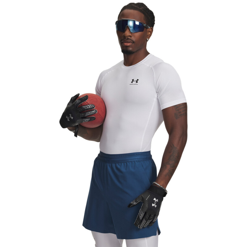 UA HG Armour Comp SS-WHT WHT-100