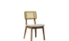 Silla de Comedor Classic - Línea Manhattan Tela Bouclé/Natural