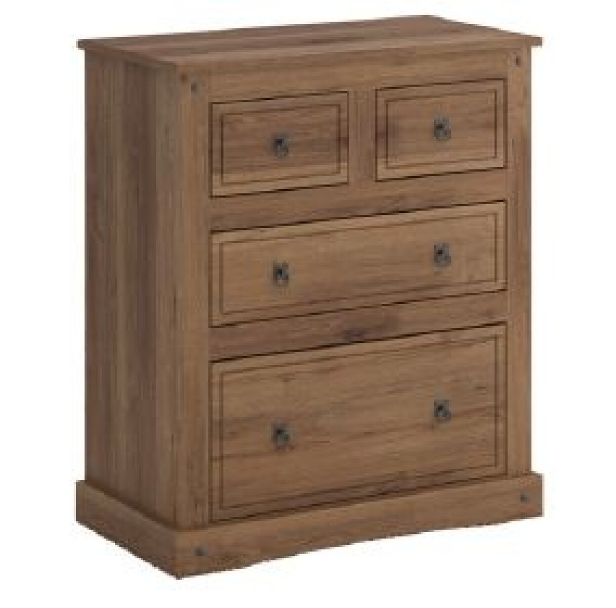 Comoda Rustica 4 Cajones Nogal Imp 