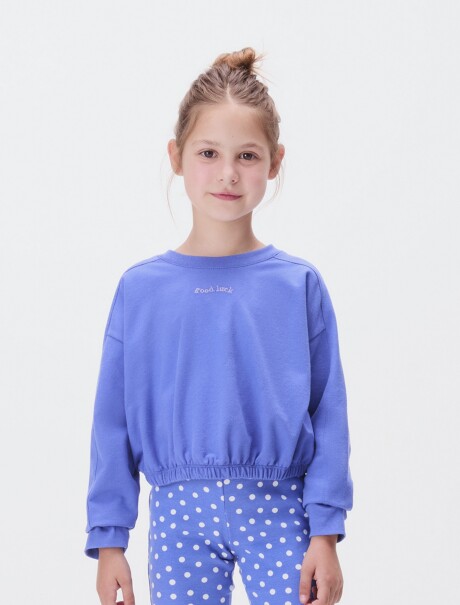 BUZO INFANTIL CON PUÑOS AZUL