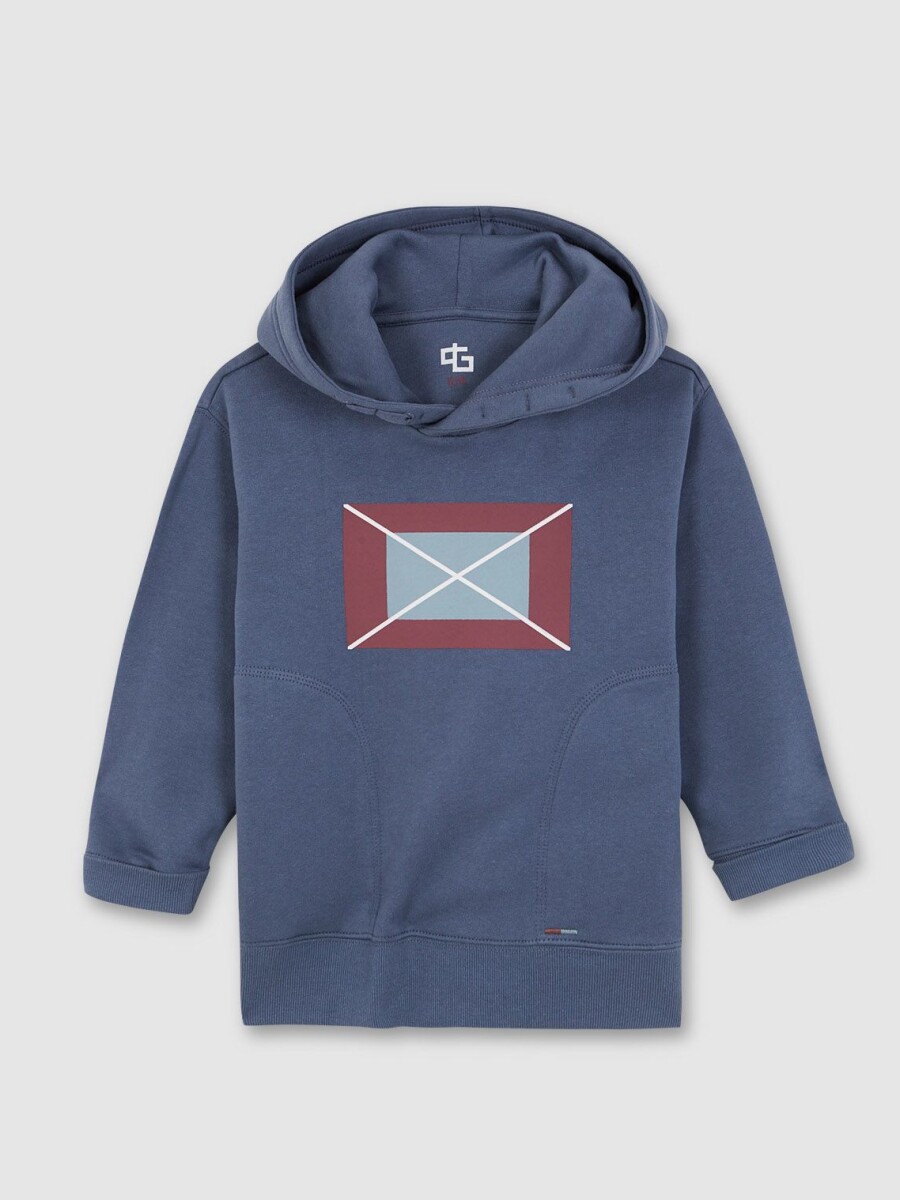 Sudadera Cuello Redondo Con Bandera Esta Azul Medio