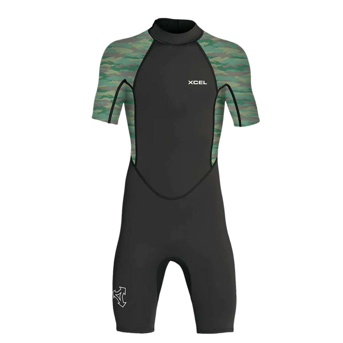 Traje Xcel Axis S/S Spring 2 mm Back Zip - Negro/Verde 