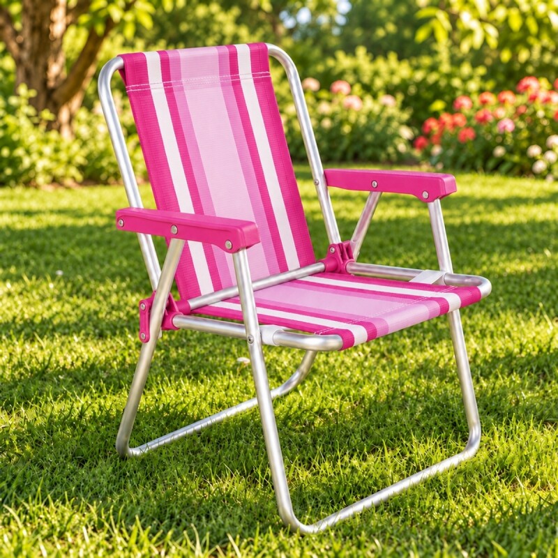 Silla Infantil Alta Aluminio ROSA