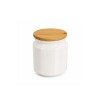 Azucarero porcelana blanca con tapa madera Azucarero porcelana blanca con tapa madera