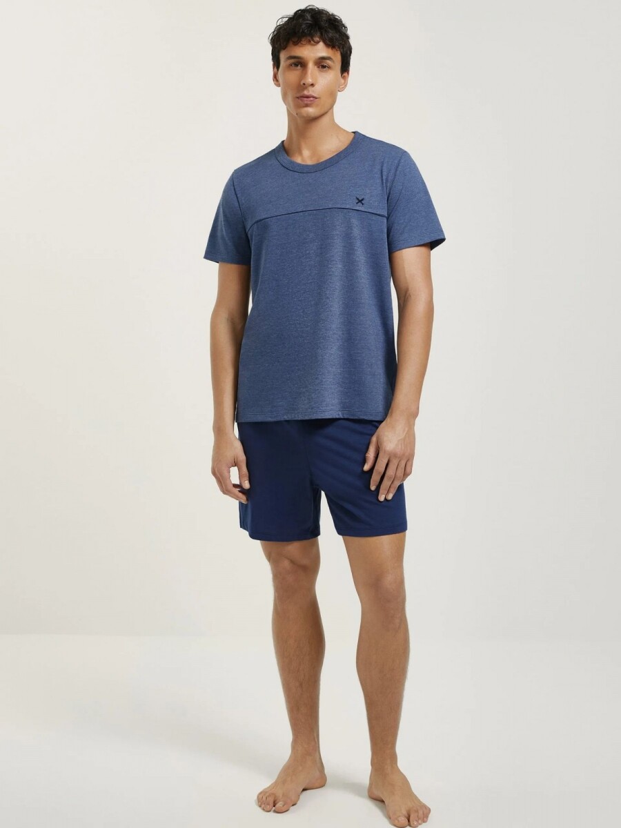 PIJAMA DE ALGODÓN - AZUL 