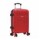 Valija Grande Rígida de Viaje Maleta con 4 Ruedas y Candado Rojo Oscuro