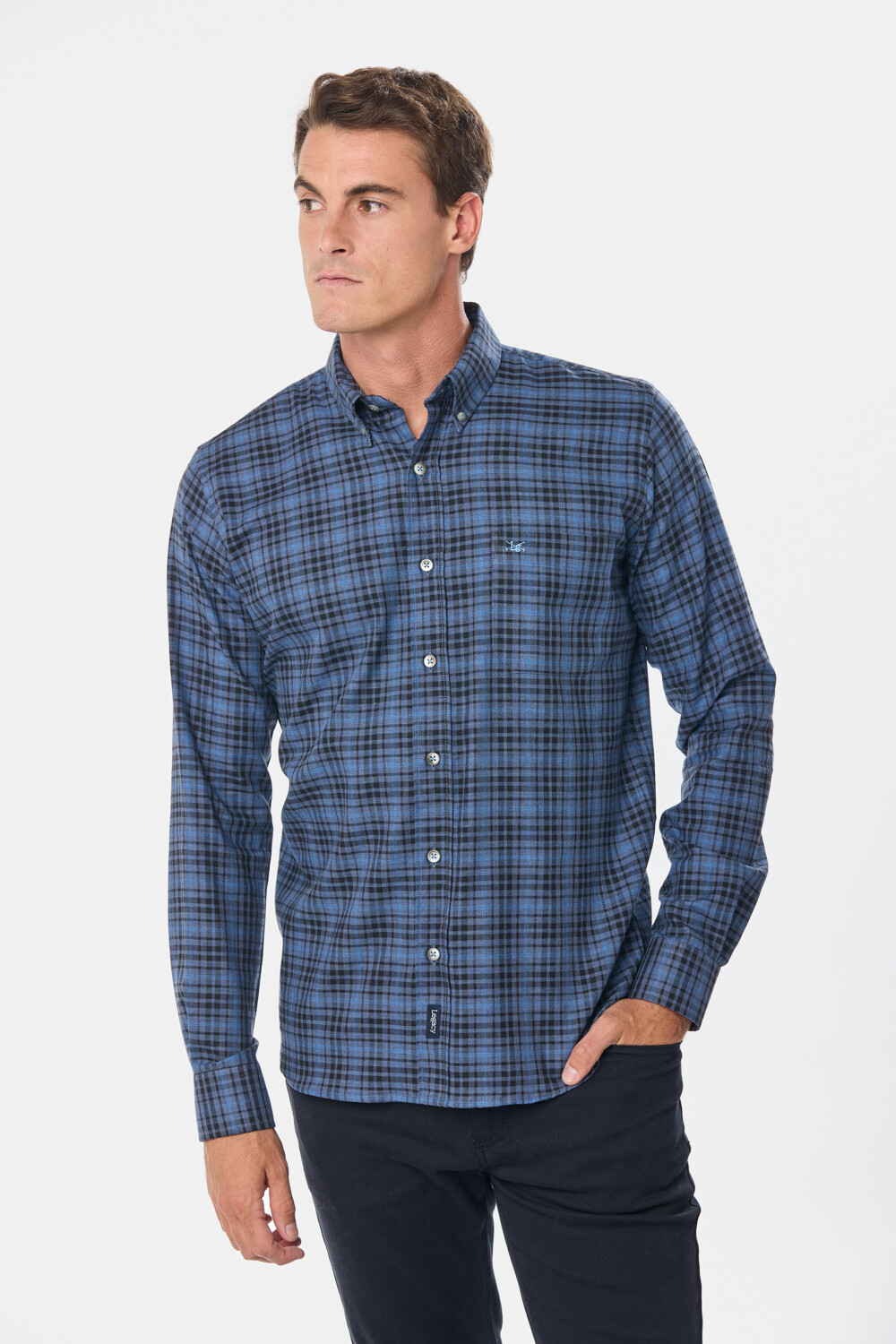 CAMISA SPORT A CUADROS Azul