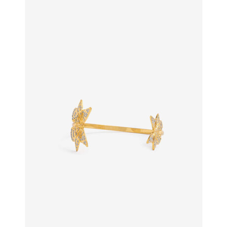 Brazalete Mariposa Dorado Oro Cepillado Mate
