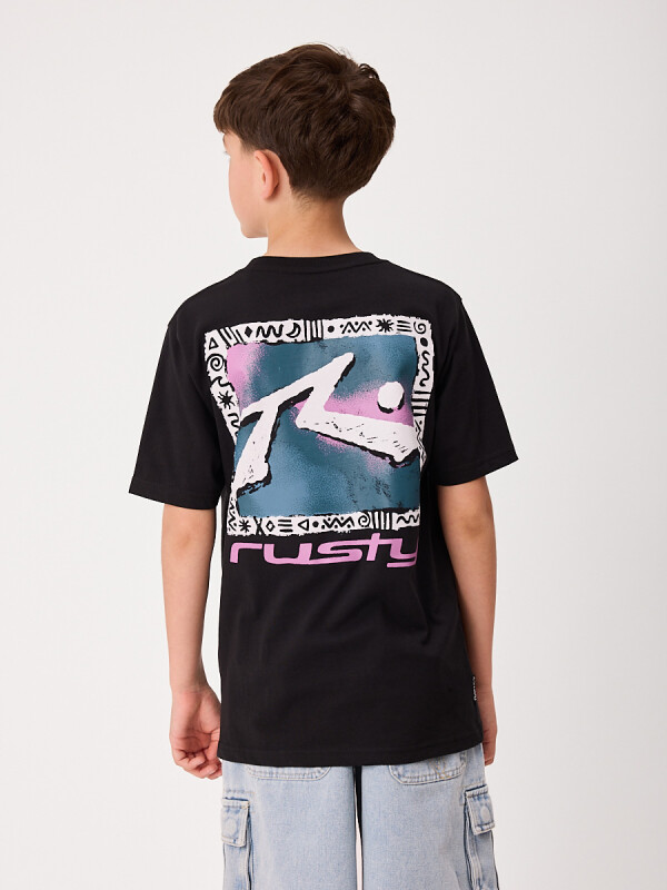 T-SHIRT JASPA TEEN RUSTY Negro