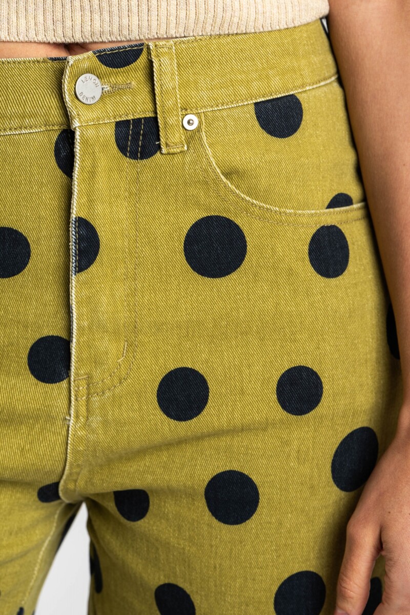 Jean Barrel Baggy Lunares Verde
