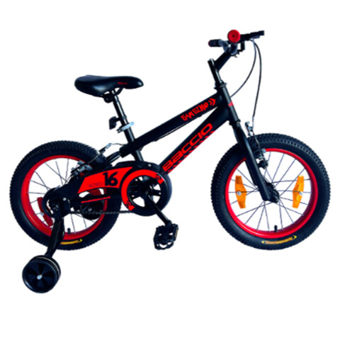 Bicicleta De Niño Baccio Bambino Rodado 16 Con Rueditas Negra/Roja Bicicleta De Niño Baccio Bambino Rodado 16 Con Rueditas Negra/roja