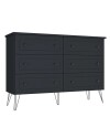 Comoda Americana PLUS 6 cajones Gris