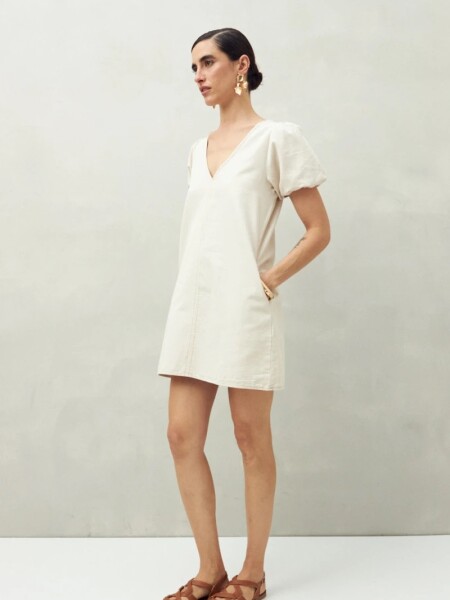 VESTIDO D.CASSIN ESC.V MANGA CRUDO