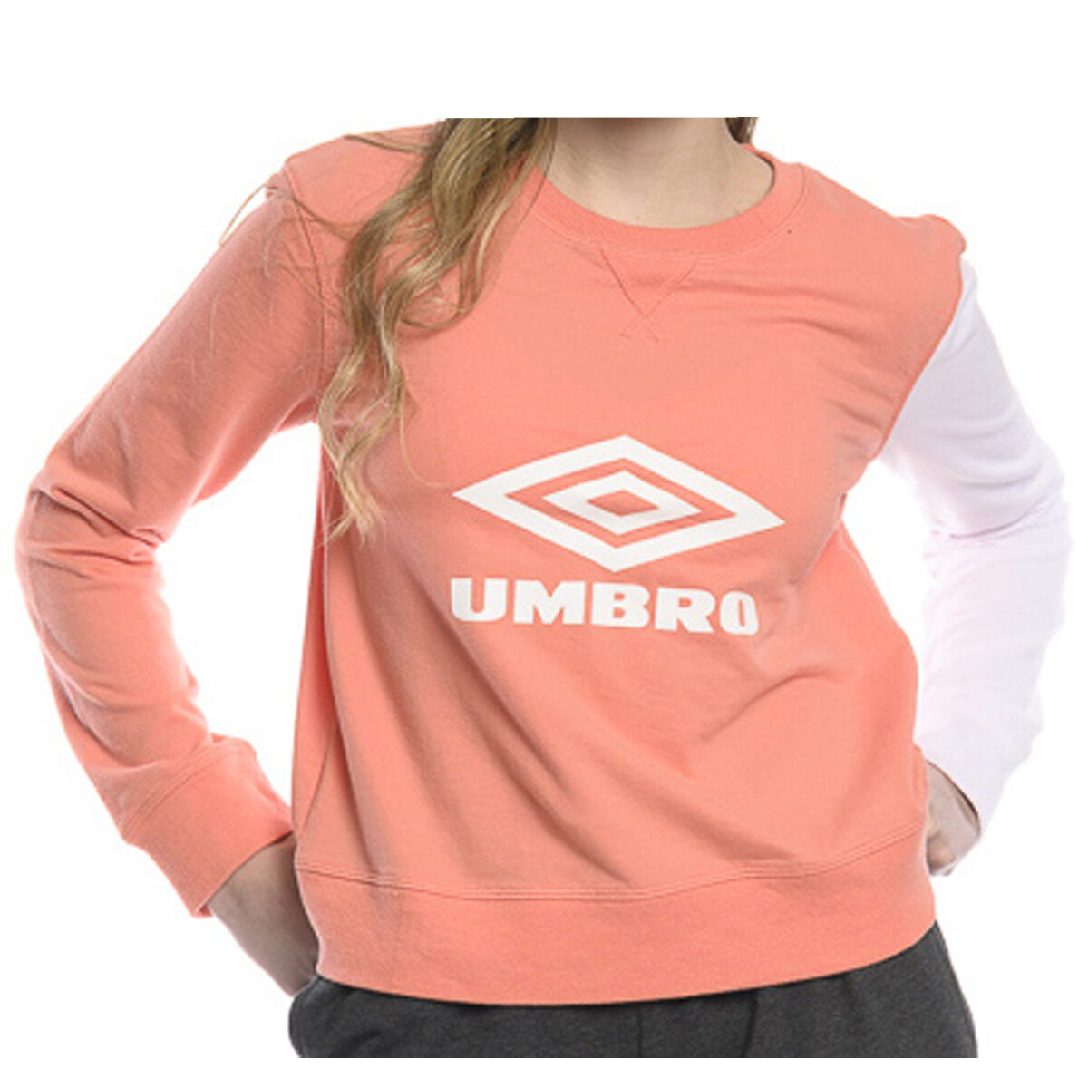 Buzo de Mujer Umbro Cutts - Rosado Coral - Blanco 