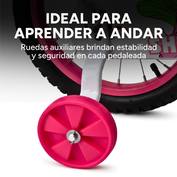 Bicicleta infantil Shengdi Rodado 14 Canasto Parrilla Hadas Rosa 1