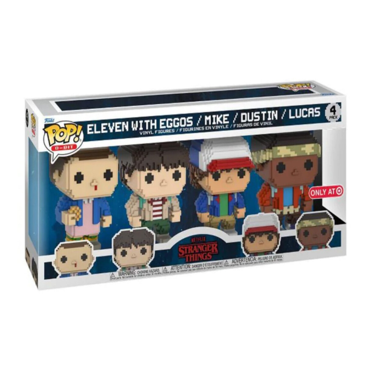 Eleven / Dustin / Mike / Lucas • Stranger Things Pixel Pack [Exclusivo] - 4 